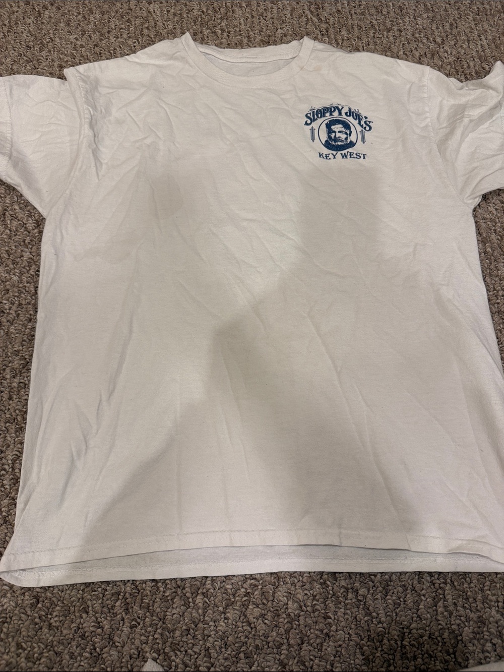 SLOPPY JOE'S Key West Men's Short-Sleeve Logo Tee in White
